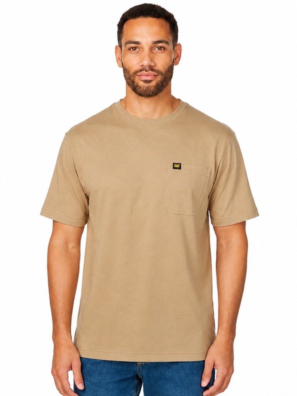 CAT Men’s Pocket T-Shirt Short Sleeve New